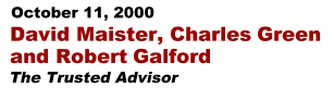 Maister, Green, and Galford, The Trusted Advisor